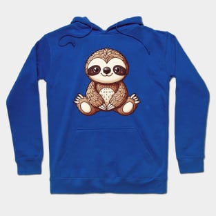 A cute sloth in the style of a stitched toy Hoodie